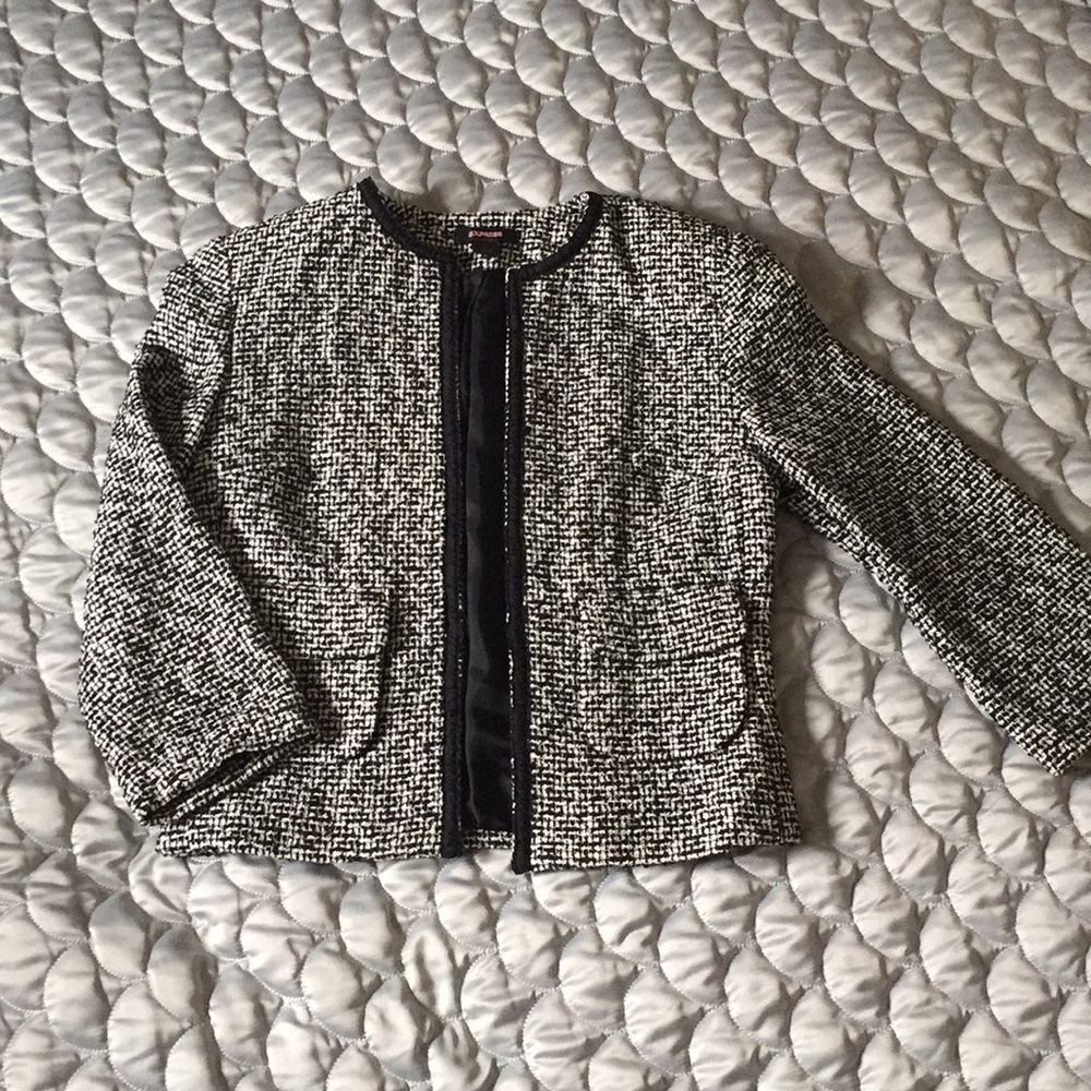 Express black and white  jacket